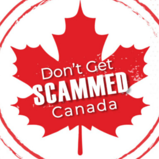 Don’t Get Scammed Canada logo: a red maple leaf